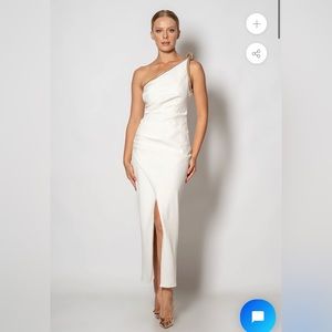 Beautiful bridal one shoulder dress